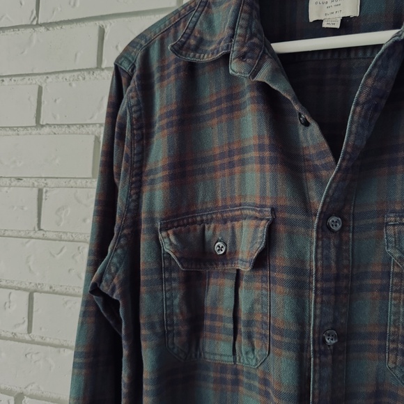 Men's slim fit flannel shirt - Picture 3 of 6